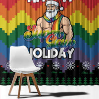 Have A Super Gay Holiday Christmas Window Curtain Xmas Holiday Patterns - Wonder Print Shop
