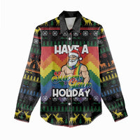 Have A Super Gay Holiday Christmas Women Casual Shirt Xmas Holiday Patterns - Wonder Print Shop