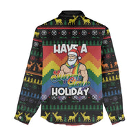 Have A Super Gay Holiday Christmas Women Casual Shirt Xmas Holiday Patterns - Wonder Print Shop