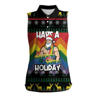 Have A Super Gay Holiday Christmas Women Sleeveless Polo Shirt Xmas Holiday Patterns - Wonder Print Shop
