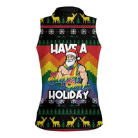 Have A Super Gay Holiday Christmas Women Sleeveless Polo Shirt Xmas Holiday Patterns - Wonder Print Shop