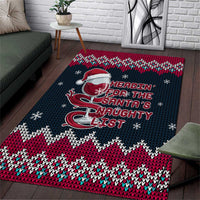 Headin For Santas Naughty Christmas Christmas Area Rug Xmas Holiday Patterns - Wonder Print Shop