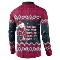 Headin For Santas Naughty Christmas Christmas Button Sweatshirt Xmas Holiday Patterns - Wonder Print Shop