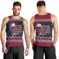 Headin For Santas Naughty Christmas Christmas Men Tank Top Xmas Holiday Patterns - Wonder Print Shop