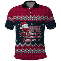 Headin For Santas Naughty Christmas Christmas Polo Shirt Xmas Holiday Patterns - Wonder Print Shop