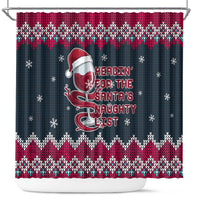 Headin For Santas Naughty Christmas Christmas Shower Curtain Xmas Holiday Patterns - Wonder Print Shop