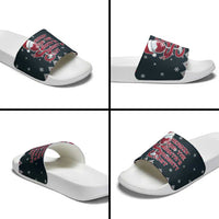 Headin For Santas Naughty Christmas Christmas Slide Sandals Xmas Holiday Patterns - Wonder Print Shop