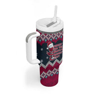 Headin For Santas Naughty Christmas Christmas Tumbler With Handle Xmas Holiday Patterns - Wonder Print Shop