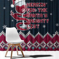 Headin For Santas Naughty Christmas Christmas Window Curtain Xmas Holiday Patterns - Wonder Print Shop