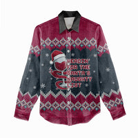 Headin For Santas Naughty Christmas Christmas Women Casual Shirt Xmas Holiday Patterns - Wonder Print Shop
