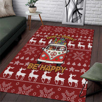 Hippie Car Santa Claus Christmas Area Rug Xmas Holiday Patterns - Wonder Print Shop
