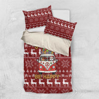Hippie Car Santa Claus Christmas Bedding Set Xmas Holiday Patterns - Wonder Print Shop