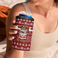 Hippie Car Santa Claus Christmas 4 in 1 Can Cooler Tumbler Xmas Holiday Patterns - Wonder Print Shop