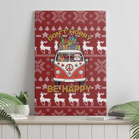 Hippie Car Santa Claus Christmas Canvas Wall Art Xmas Holiday Patterns - Wonder Print Shop