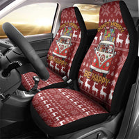 Hippie Car Santa Claus Christmas Car Seat Cover Xmas Holiday Patterns - Wonder Print Shop