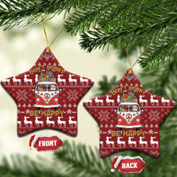 Hippie Car Santa Claus Christmas Ceramic Ornament Xmas Holiday Patterns - Wonder Print Shop