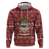 Hippie Car Santa Claus Christmas Hoodie Xmas Holiday Patterns - Wonder Print Shop