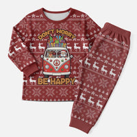Hippie Car Santa Claus Christmas Pajama Set Xmas Holiday Patterns - Wonder Print Shop