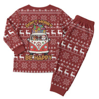 Hippie Car Santa Claus Christmas Pajama Set Xmas Holiday Patterns - Wonder Print Shop