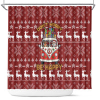 Hippie Car Santa Claus Christmas Shower Curtain Xmas Holiday Patterns - Wonder Print Shop