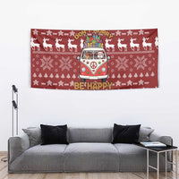Hippie Car Santa Claus Christmas Tapestry Xmas Holiday Patterns - Wonder Print Shop