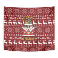 Hippie Car Santa Claus Christmas Tapestry Xmas Holiday Patterns - Wonder Print Shop