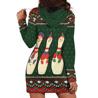 Christmas Bowling Rollin With My Snowmies Hoodie Dress Xmas Holiday Patterns - Wonder Print Shop
