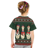 Christmas Bowling Rollin With My Snowmies Kid T Shirt Xmas Holiday Patterns - Wonder Print Shop