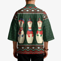 Christmas Bowling Rollin With My Snowmies Kimono Xmas Holiday Patterns - Wonder Print Shop