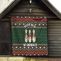 Christmas Bowling Rollin With My Snowmies Quilt Xmas Holiday Patterns - Wonder Print Shop