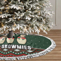 Christmas Bowling Rollin With My Snowmies Tree Skirt Xmas Holiday Patterns - Wonder Print Shop