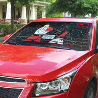 Christmas Boxing Santa And Krampus Auto Sun Shade Xmas Holiday Patterns - Wonder Print Shop
