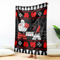 Christmas Boxing Santa And Krampus Blanket Xmas Holiday Patterns - Wonder Print Shop