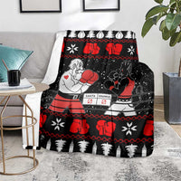 Christmas Boxing Santa And Krampus Blanket Xmas Holiday Patterns - Wonder Print Shop