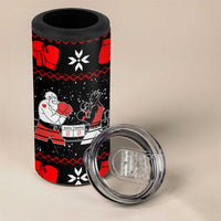 Christmas Boxing Santa And Krampus 4 in 1 Can Cooler Tumbler Xmas Holiday Patterns - Wonder Print Shop