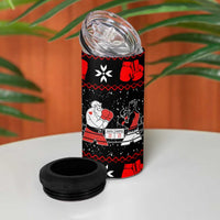 Christmas Boxing Santa And Krampus 4 in 1 Can Cooler Tumbler Xmas Holiday Patterns - Wonder Print Shop