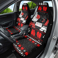 Christmas Boxing Santa And Krampus Car Seat Cover Xmas Holiday Patterns - Wonder Print Shop