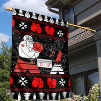 Christmas Boxing Santa And Krampus Garden Flag Xmas Holiday Patterns - Wonder Print Shop