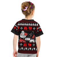 Christmas Boxing Santa And Krampus Kid T Shirt Xmas Holiday Patterns - Wonder Print Shop