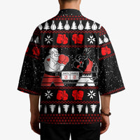 Christmas Boxing Santa And Krampus Kimono Xmas Holiday Patterns - Wonder Print Shop