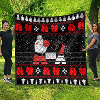 Christmas Boxing Santa And Krampus Quilt Xmas Holiday Patterns - Wonder Print Shop