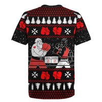 Christmas Boxing Santa And Krampus Rugby Jersey Xmas Holiday Patterns - Wonder Print Shop