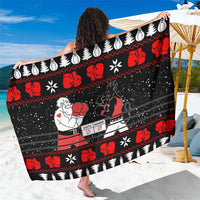 Christmas Boxing Santa And Krampus Sarong Xmas Holiday Patterns - Wonder Print Shop