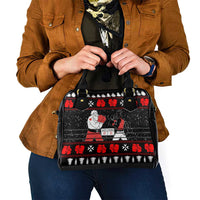 Christmas Boxing Santa And Krampus Shoulder Handbag Xmas Holiday Patterns - Wonder Print Shop