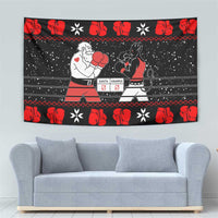 Christmas Boxing Santa And Krampus Tapestry Xmas Holiday Patterns - Wonder Print Shop