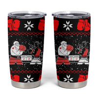 Christmas Boxing Santa And Krampus Tumbler Cup Xmas Holiday Patterns - Wonder Print Shop