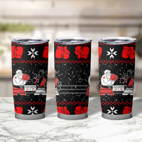 Christmas Boxing Santa And Krampus Tumbler Cup Xmas Holiday Patterns - Wonder Print Shop