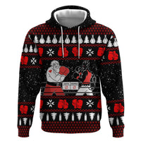 Christmas Boxing Santa And Krampus Zip Hoodie Xmas Holiday Patterns - Wonder Print Shop