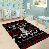 Christmas Bull Dog Terrier Area Rug Xmas Holiday Patterns - Wonder Print Shop