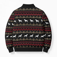 Christmas Bull Dog Terrier Bomber Puffer Jacket Xmas Holiday Patterns - Wonder Print Shop
